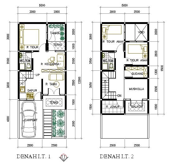  Desain  Rumah  Minimalis Ukuran  4x12 Gambar 08