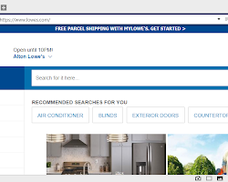 Image of Lowe's website