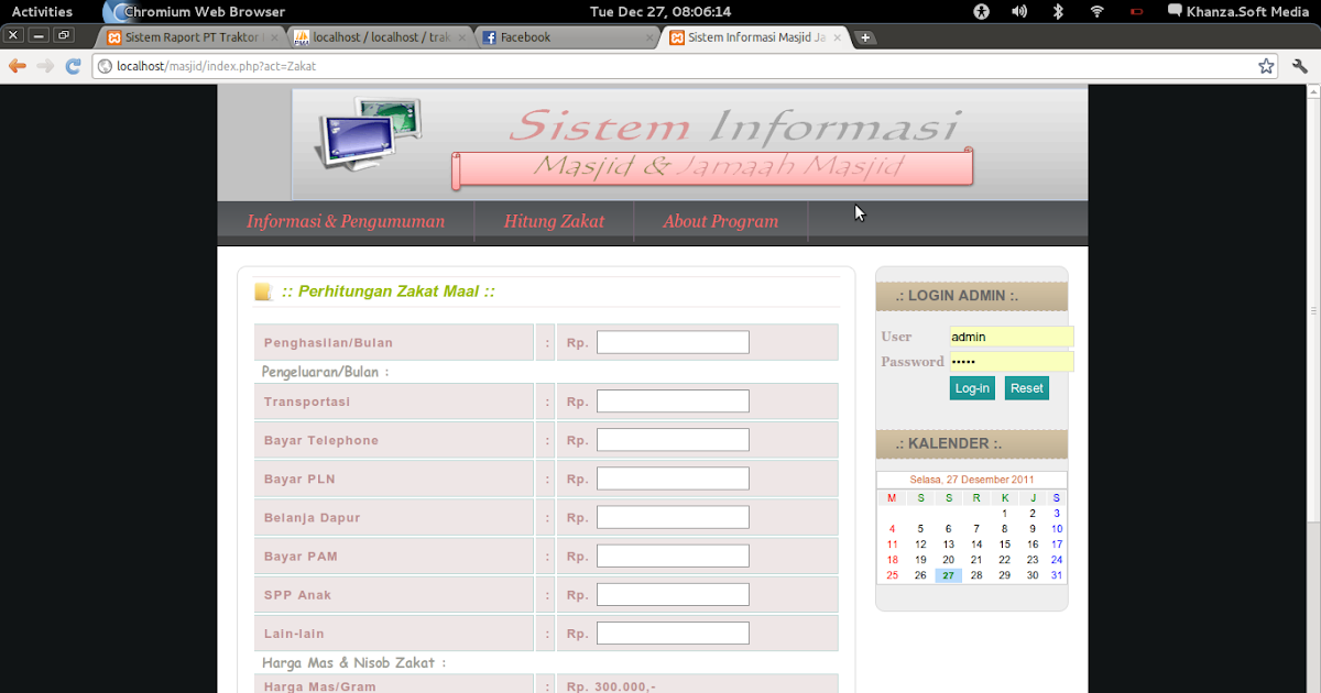 Software Pengelola Data Mesjid - SUHENDRAH