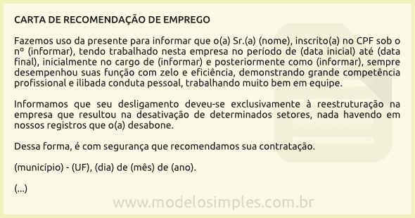 Carta De Pedido De Informacao Comercial - Sample Site l