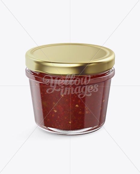 Download Download Clear Glass Jar With Sweet Chili Sauce Mockup PSD - Glass Jar With Sweet Chilli Sauce ...