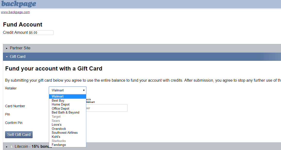 Should you receive a request for payment using apple gift cards outside of the former, please report it at ftc complaint assistant. New Trick Of The Sex Trade Pimps Can Use Retail Gift Cards To Buy Backpage Com Ads