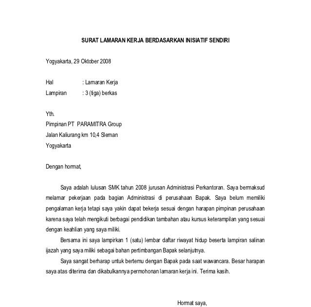 Contoh Surat Lamaran Kerja Di Quick Chicken - Contoh Bu