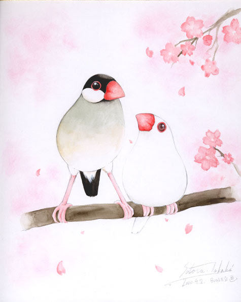 Japan Image 文鳥 可愛い イラスト