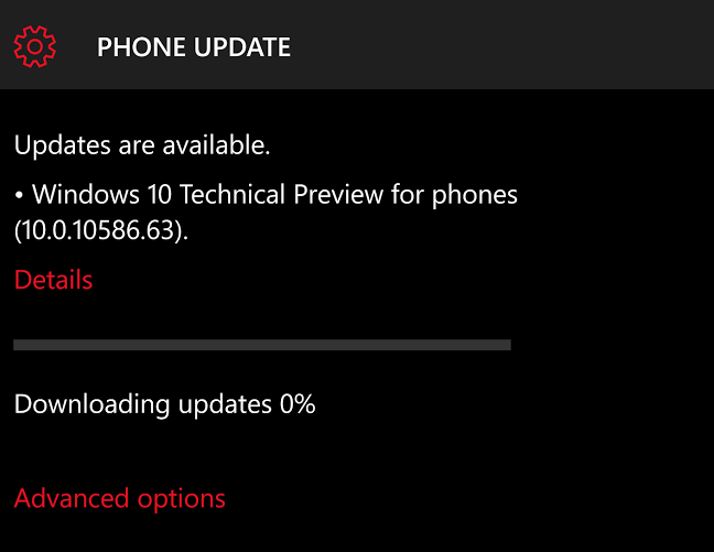 Changelog for Windows 10 Mobile 10586.63 reveals small but useful 