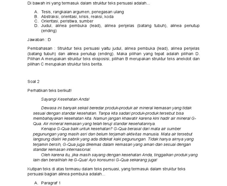 Contoh Sebutna Struktur Teks Pewara Terbaik Kumpulan