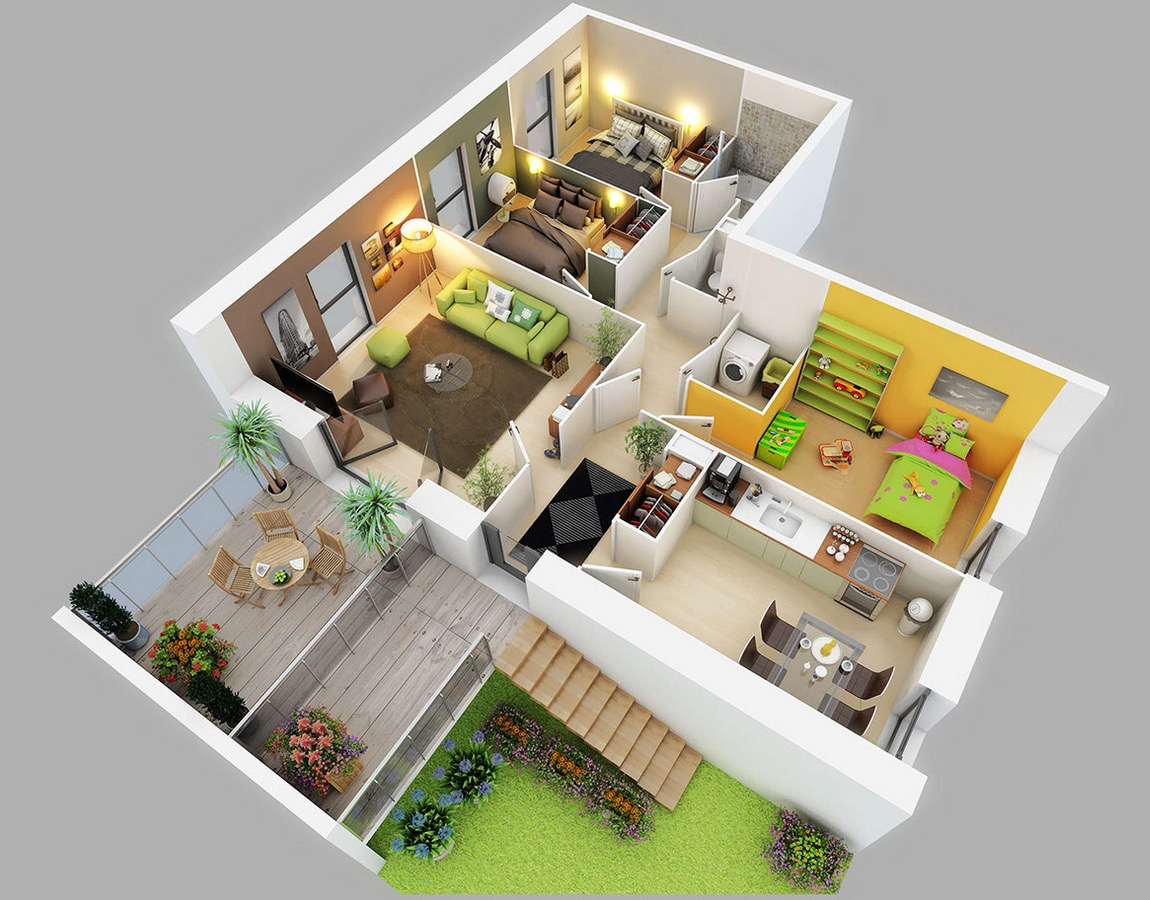 Select a category 3d sketchup (5) 4 story house (3) apartment (2) four story house (2) free download (20) hotel (0) narrow house (5) one story house (178) three story house (27) two story house (86) uncategorized (0). 25 Three Bedroom House Apartment Floor Plans