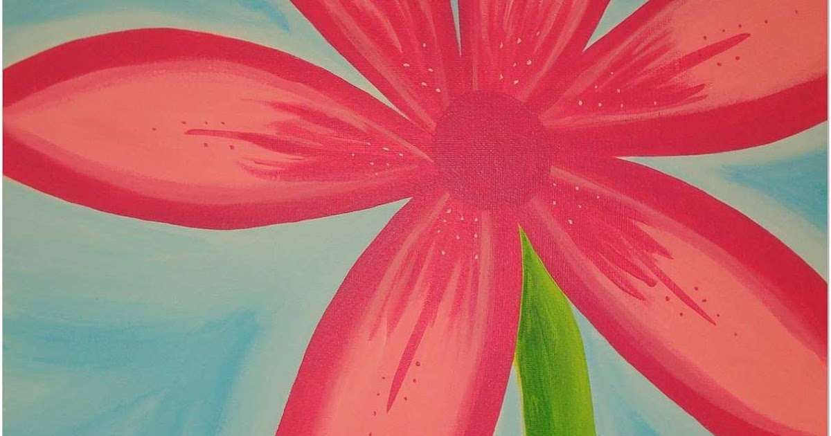 sketsa bunga: Gambar Lukisan Bunga Sederhana