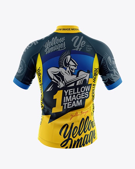 Download Free Mockups Men's Full-Zip Cycling Jersey Mockup - Back ...