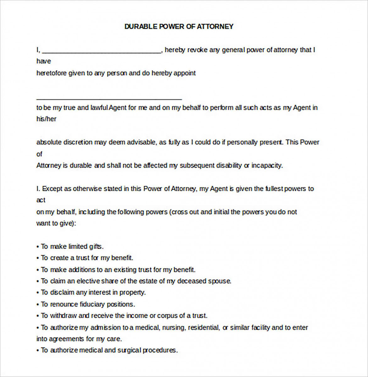 Power of attorney gives the agent authority to make property, financial and other legal decisions for the principal. Power Of Attorney Template And How To Make It Greater And Awesome