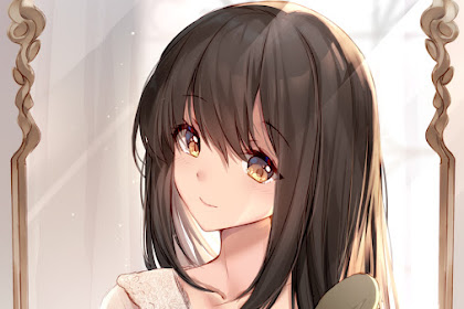 Anime Girl With Long Brown Hair And Bangs