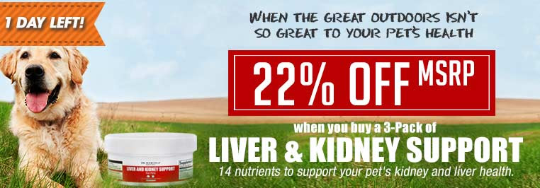 22% OFF MSRP when you buy a 3-Pack of Liver and Kidney Support