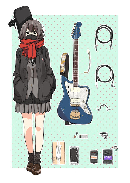 99以上 ギター 背負う イラスト