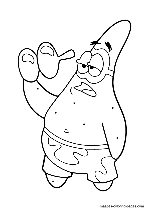 Some tips for printing these coloring pages: Patrick Star Coloring Pages Spongebob Squarepants