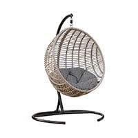 Wicker hanging egg chair