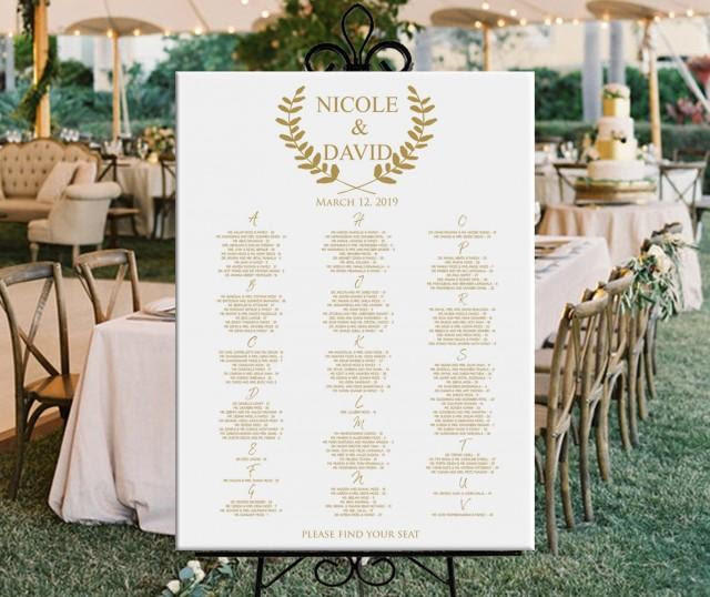 Available at amazon starting at $220. Alphabetical Wedding Seating Chart Alphabetical Printable Seating Plan Gold Seating Chart Digital Wedding Or Baby Shower Seating Chart 2973524 Weddbook