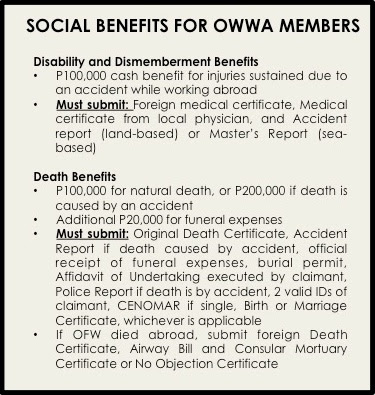 Educational assistance for ofw's dependents you know that as owwa member, one of the benefits you can enjoy is educational programs and financial assistance. Owwa Programs And Services Social Benefits For Overseas Filipino Workers Ofw And Seaman Loan