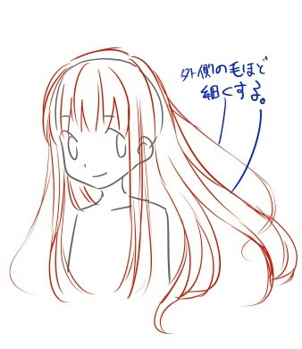 Kasword の描き方 ロング 女の子 髪型 イラスト