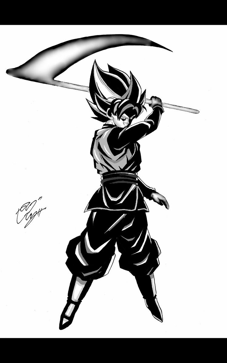 ベスト 白黒 かっこいい ドラゴンボール イラスト