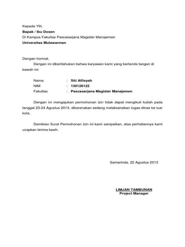 Untuk perusahaan baru, surat ini bisa digunakan untuk mengetahui kepribadian dan identitas yang bersangkutan. Contoh Surat Resmi Untuk Dosen Fivelasopa