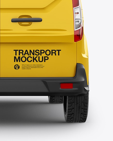 Download Panel Van Mockup - Back View | Mockup Kaos Putih