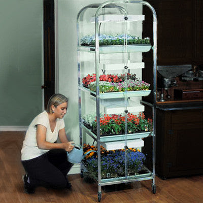 We offer grow lights, carts and racks, trays, hangers, and clips (everything you need) to transform your indoor space into a mini greenhouse. 4 Tier 8 Tray Grow Light Plant Stand Harris Seeds