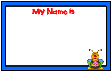 Kindergarten Name Design Cartoon Character