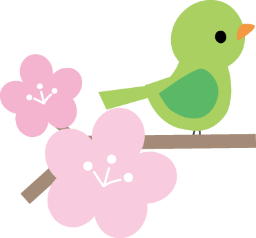 美しい花の画像 綺麗なかわいい うぐいす 梅 イラスト
