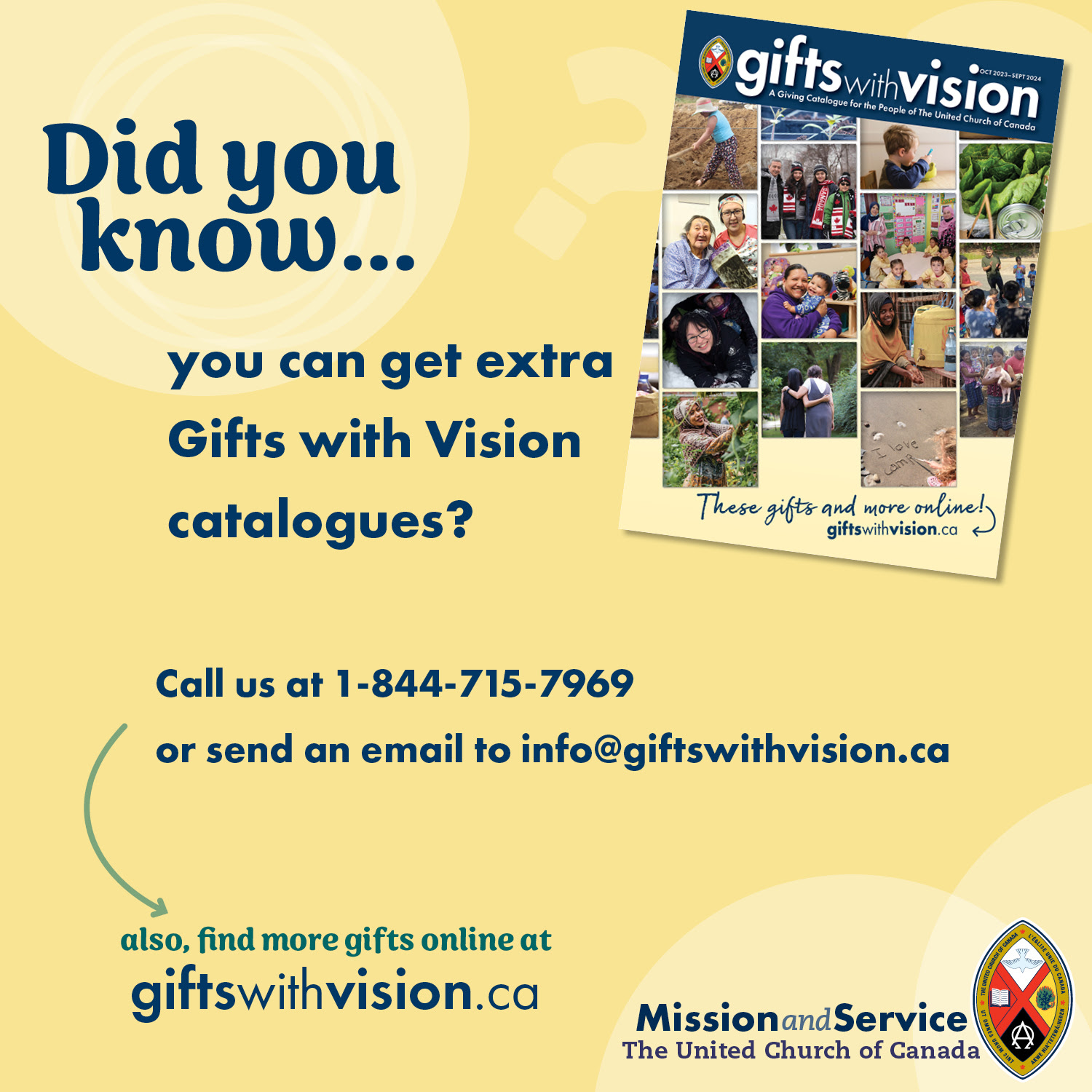 Did you know....you can get extra gifts with Vision catalogues?