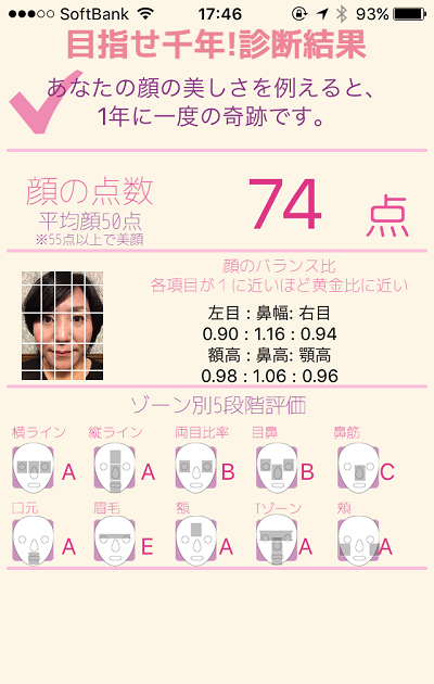Japan Image 黄金比 顔 診断