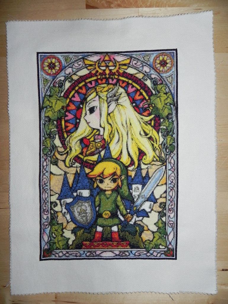 Free downloadable cross stitch patterns for beginners and intermediate stitchers. Legend Of Zelda Stained Glass Cross Stitch Pic Video Global Geek News
