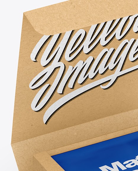 Download Kraft Box With Matte Sachet Mockup - Kraft Box With Matte ...