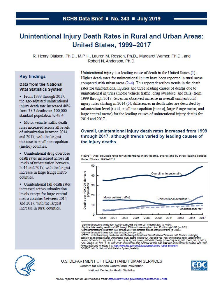 This is the thumbnail for the Data Brief on Receipt of Pelvic Examinations Among Women Aged 15-44 in the US, 1988-2017