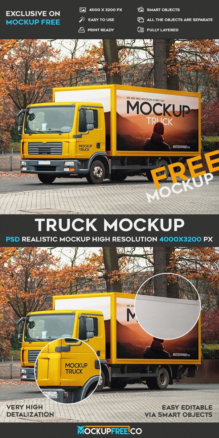 Download Truck Mockup Template Free - Download Truck Mockup ...