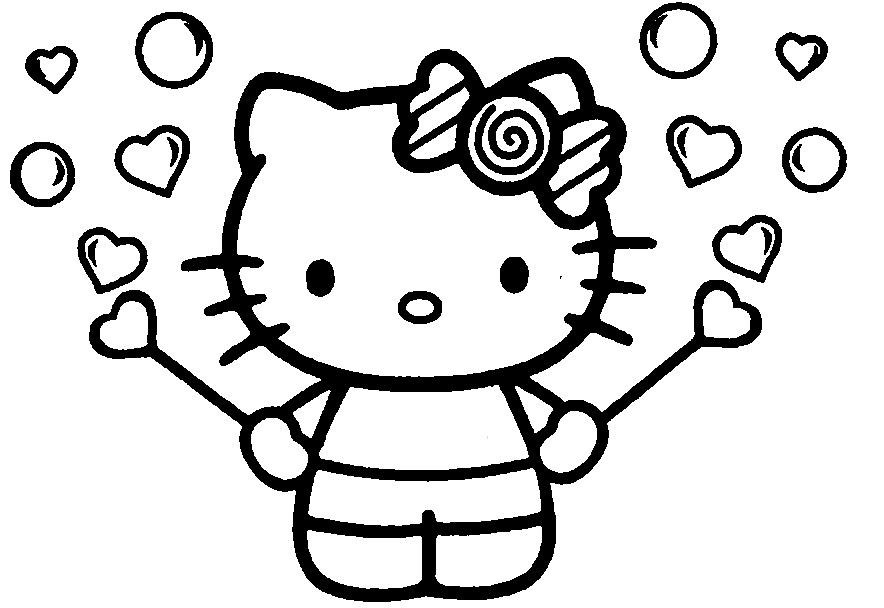 Large ihello kitty coloringi pages download and print for free