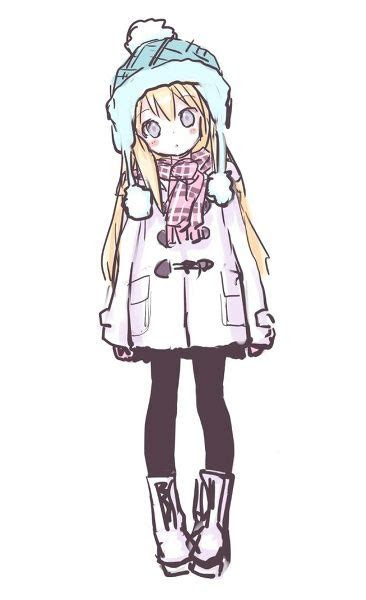 Drawing Anime Girl Winter Creative Art