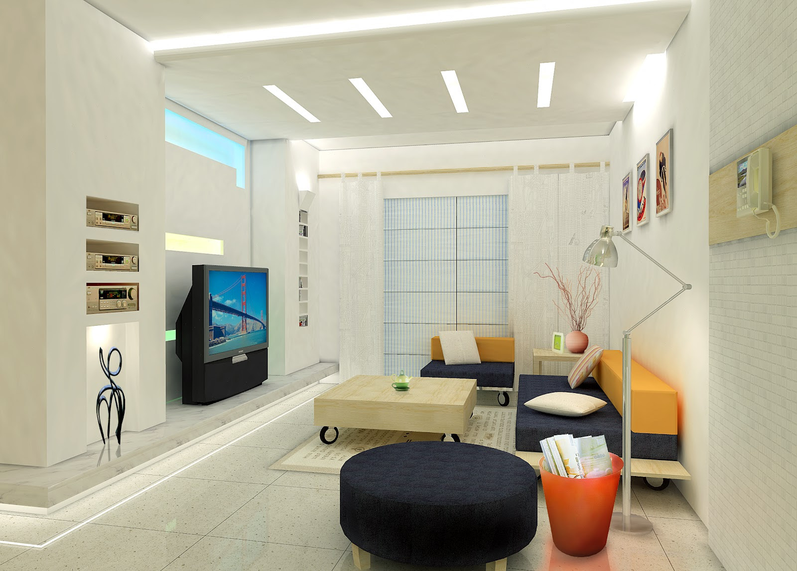  Hiasan  Ruang  Tamu  Rumah Flat Desain Rumah Minimalis 