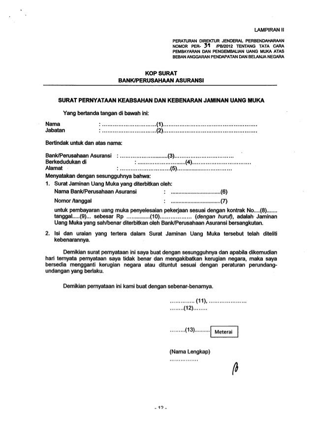 Contoh Surat Pernyataan Jaminan Asuransi - ID Jobs DB