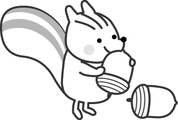 かわいい動物画像 ぜいたくリス イラスト 白黒