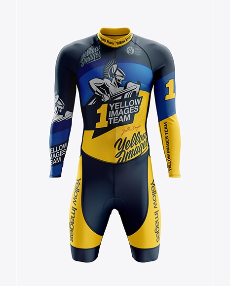 Download Men's Cycling Skinsuit LS mockup (Back View) - Men's ...