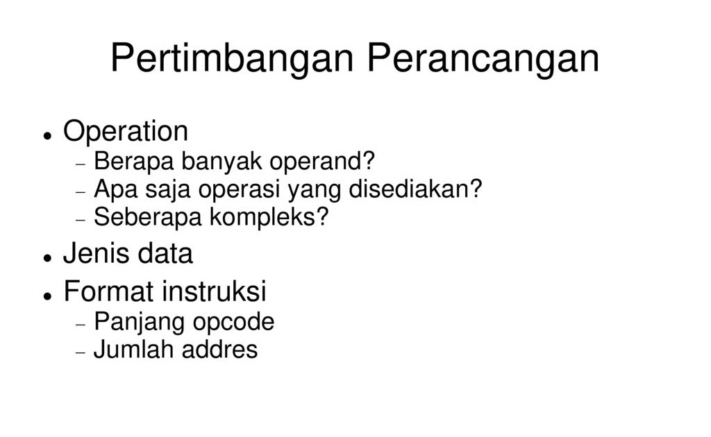 Sebutkan Tipe Atau Jenis Jenis Instruksi - Sebutkan Mendetail