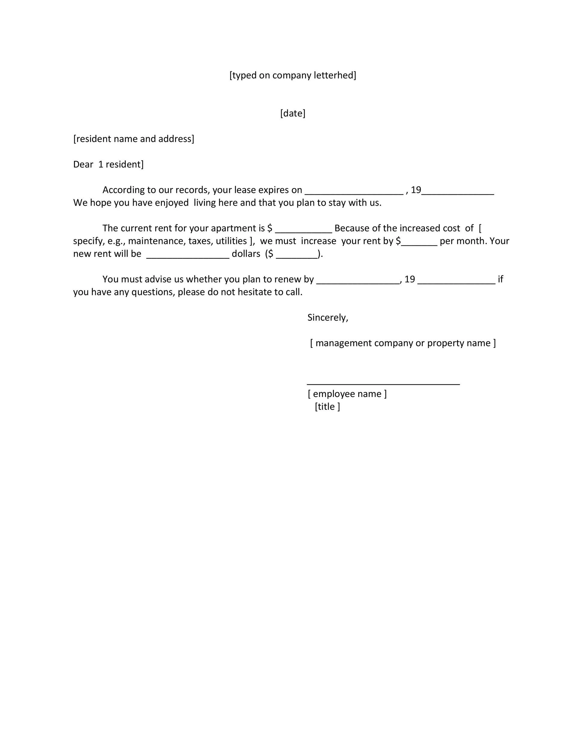 Lease Non Renewal Letter To Landlord Sample PDF Template
