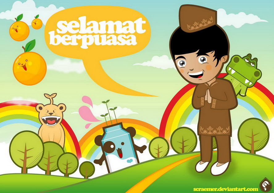 download 5600 gambar  animasi anak  ramadhan  terbaru gambar  