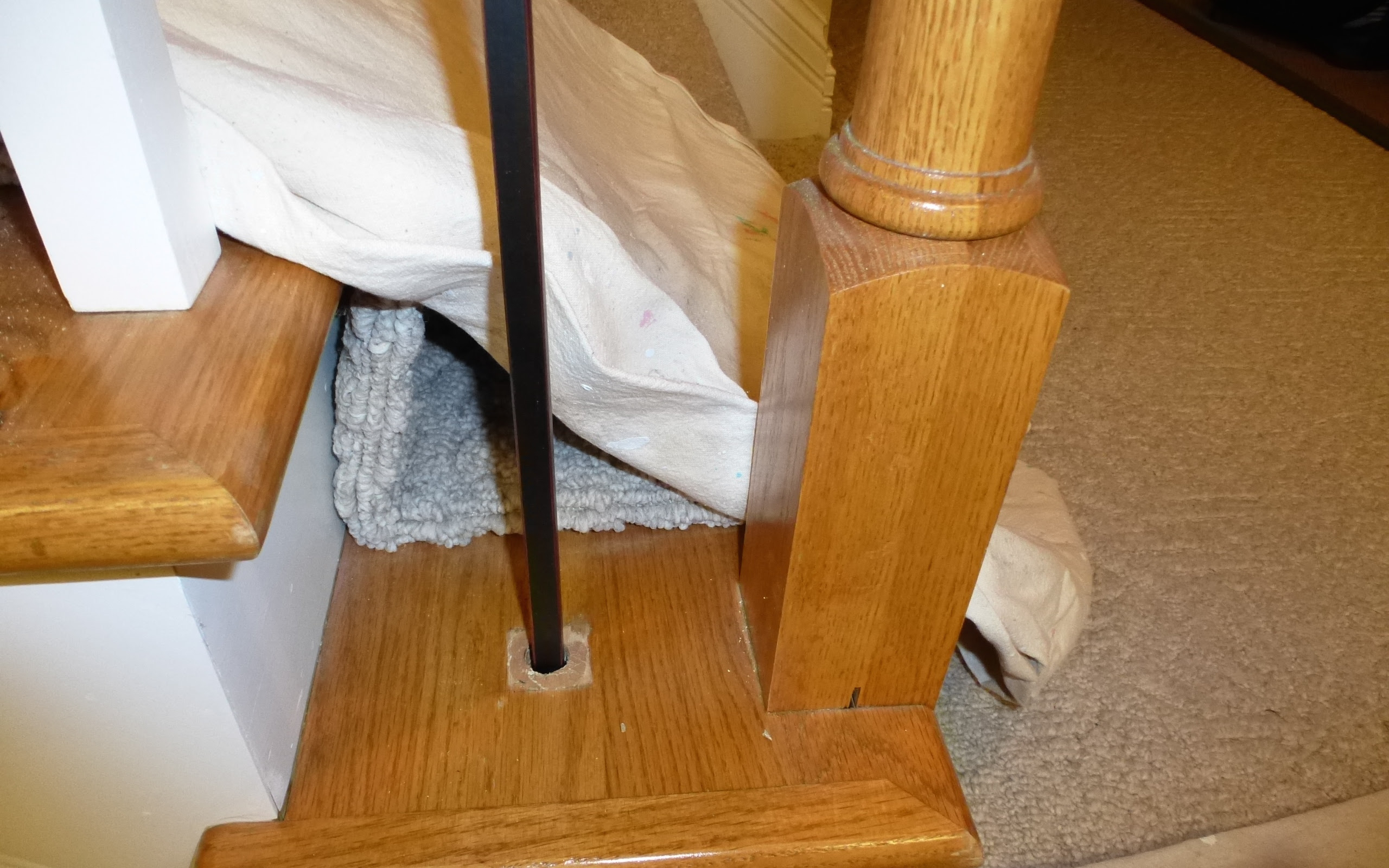 We have a broken banister spindle (see pics). Replacing Wooden Stair Balusters Spindles With Wrought Iron Flooring Painters Staircase Home Interior Design And Decorating City Data Forum