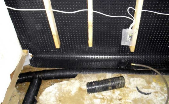 How to install a basement drainage system. Waterproofing Membrane Foundation Arid Preservation