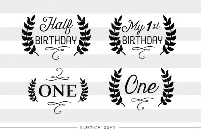 Download Download Half birthday one milestones SVG Free