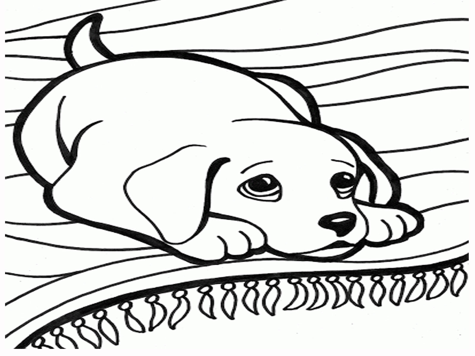Download Printable Coloring Pages For Kids Dogs Drawing With Crayons