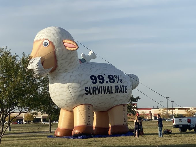 inflatable sheep reverse