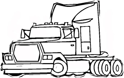 A good activity for young kids. Semi Trailer Truck Coloring Page Free Printable Coloring Pages