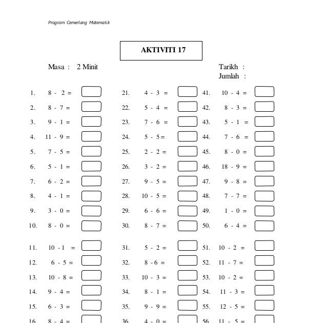 Soalan Bahagi Darjah 4 - Malacca c